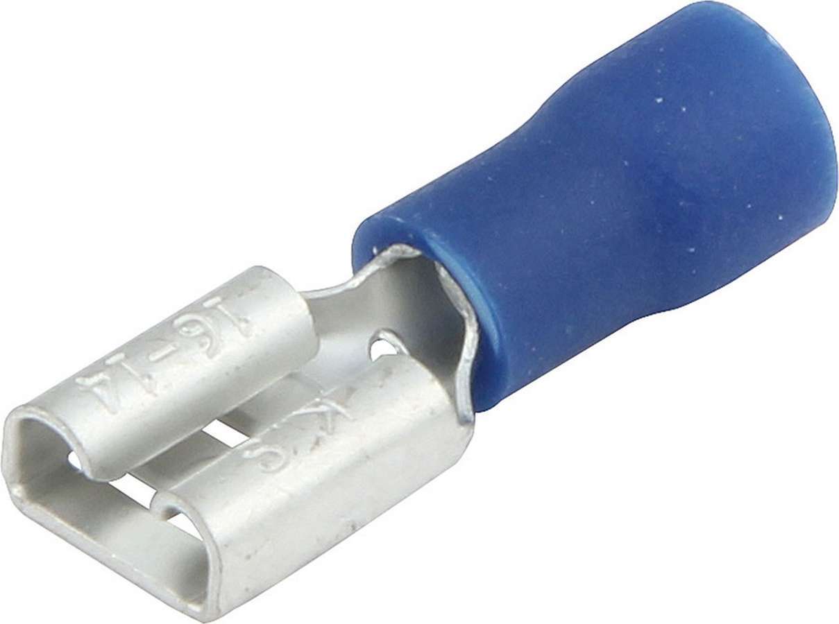 Allstar Performance ALL76048 Insulated Blade Terminal Female 16-14 Gauge, Tin Plated Copper, Blue, Pack of 20