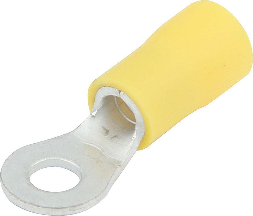 Allstar Performance ALL76052 Insulated Ring Terminal for 12-10 Gauge Wire, #8 Hole, Tin Plated Copper, Yellow, Set of 20