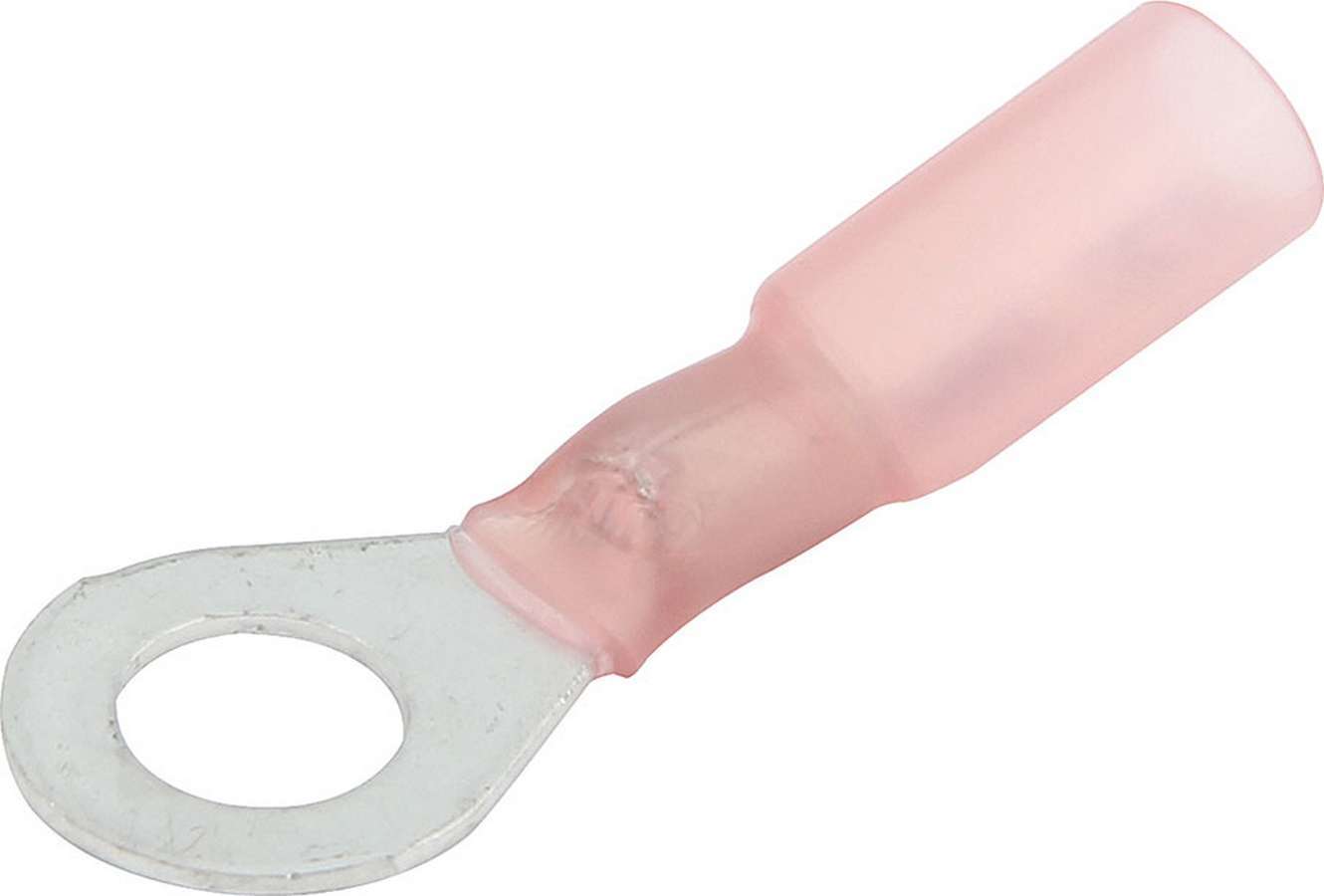 Allstar Performance ALL76064 Ring Terminal with Heat Shrink, 1/4 Inch Hole, 22-18 Gauge Copper, Red, Tin Plated, Set of 10