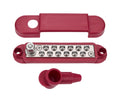 Allstar Performance ALL76170 Buss Bar Red with 12-Wire Terminal Block and Cover Kit