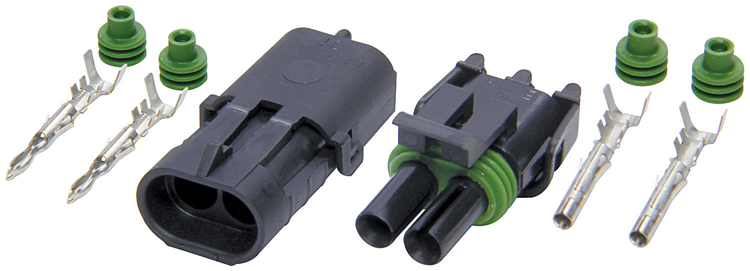 Allstar Performance ALL76266 2-Wire Weather Pack Sealed Connector Kit, Plastic, Black
