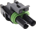 Allstar Performance ALL76290 Weather Pack Housing Female 2-Pin 12V Black Plastic Seals Included