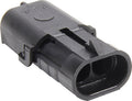 Allstar Performance ALL76291-10 Weather Pack Housing Male 2-Pin 12V 20A Plastic Black Set of 10