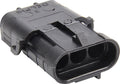 Allstar Performance ALL76293-10 Weather Pack Male Housing with 3 Pins, 12V, 20 Amps, Black Plastic, Set of 10