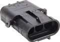 Allstar Performance ALL76293 Weather Pack Housing, 3 Pin Male, 12V, 20 Amps, Black Plastic