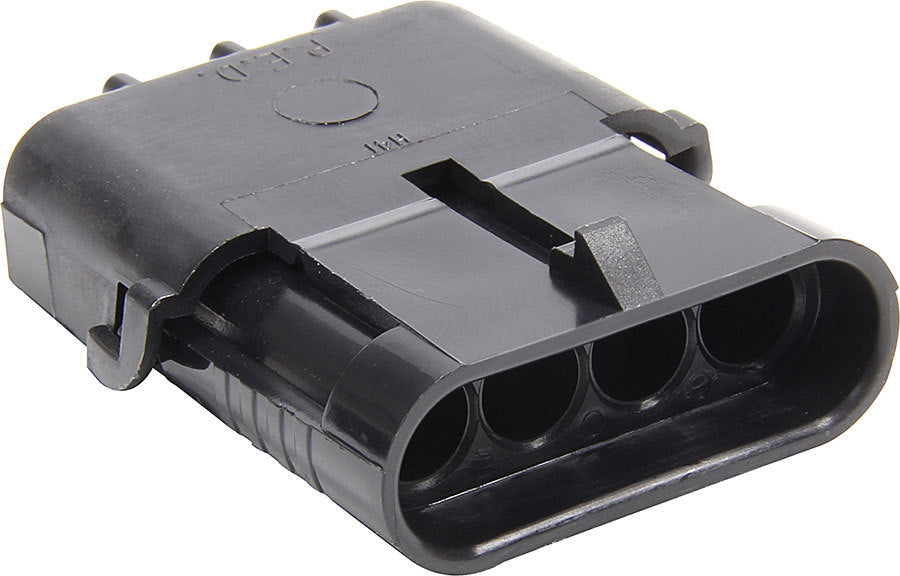 Allstar Performance ALL76295 Weather Pack Housing, 4 Pin, Male, 12V, 20A, Black Plastic