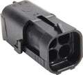 Allstar Performance ALL76297 Weather Pack Square Housing, 4-Pin, 12V, 20 Amp, Black Plastic