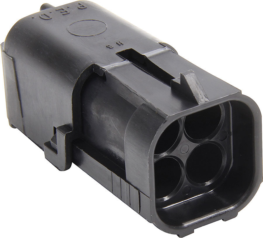 Allstar Performance ALL76297 Weather Pack Square Housing, 4-Pin, 12V, 20 Amp, Black Plastic