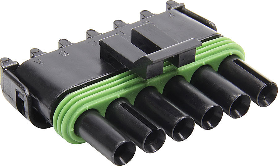 Allstar Performance ALL76298 Weather Pack Housing, Female, 6-Pin, 12V, 20 Amps, Black Plastic