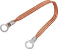Allstar Performance ALL76330-12 Copper Ground Strap, 12 Inch Length, 5/16 Inch Wide, 3/8 Inch Ring Terminals, Flat Braided 12 Gauge Copper Wire