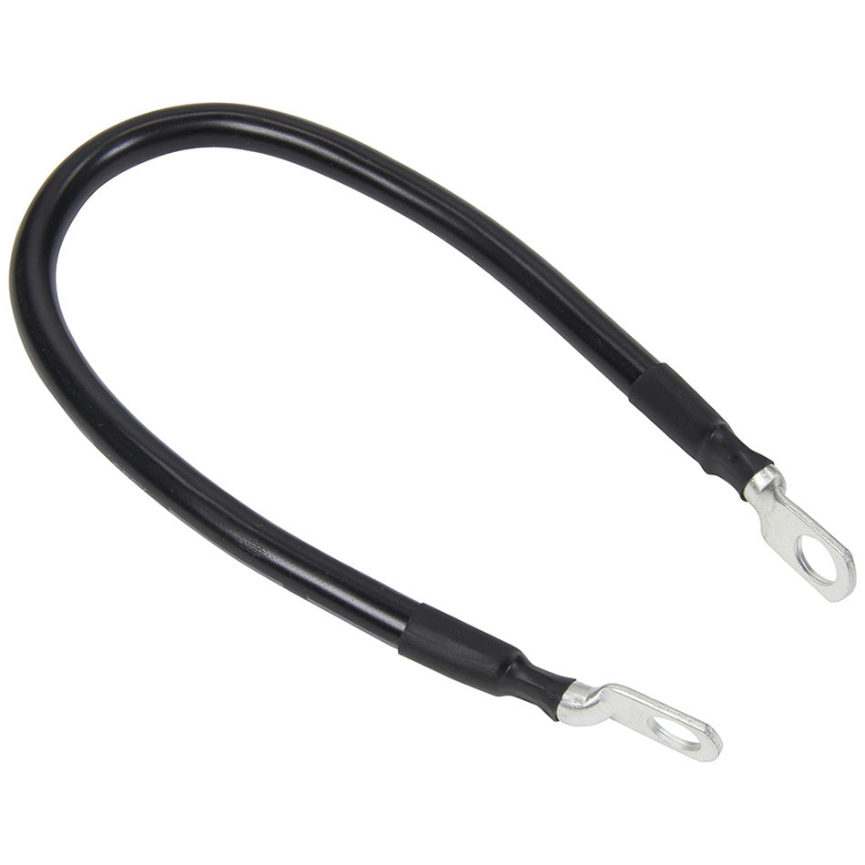 Allstar Performance ALL76341-20 Battery Cable, 4 Gauge, 20 Inch Length, Copper Wire, Black Finish with 3/8 Inch Ring Terminals