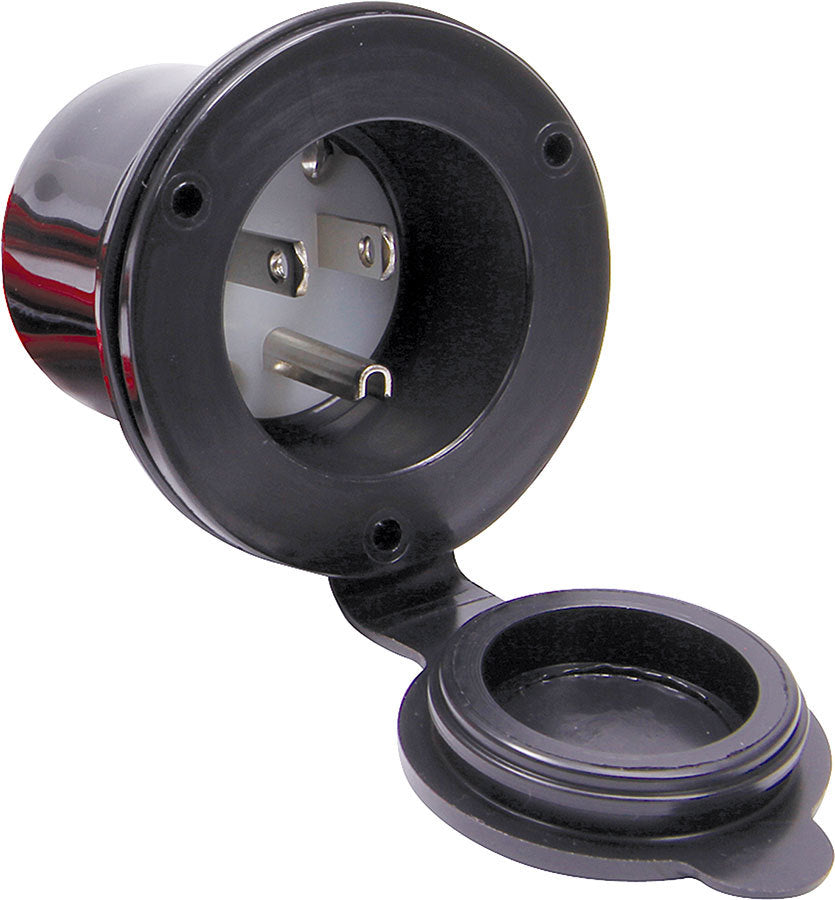 Allstar Performance ALL76434 Covered Outlet Housing 110V Flange Mount 3-Prong Male Socket