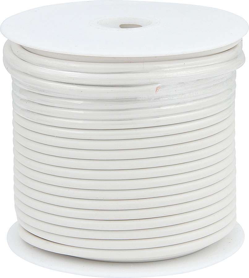 Allstar Performance 10AWG White Primary Wire 75 ft Roll with Copper Conductors and Plastic Insulation
