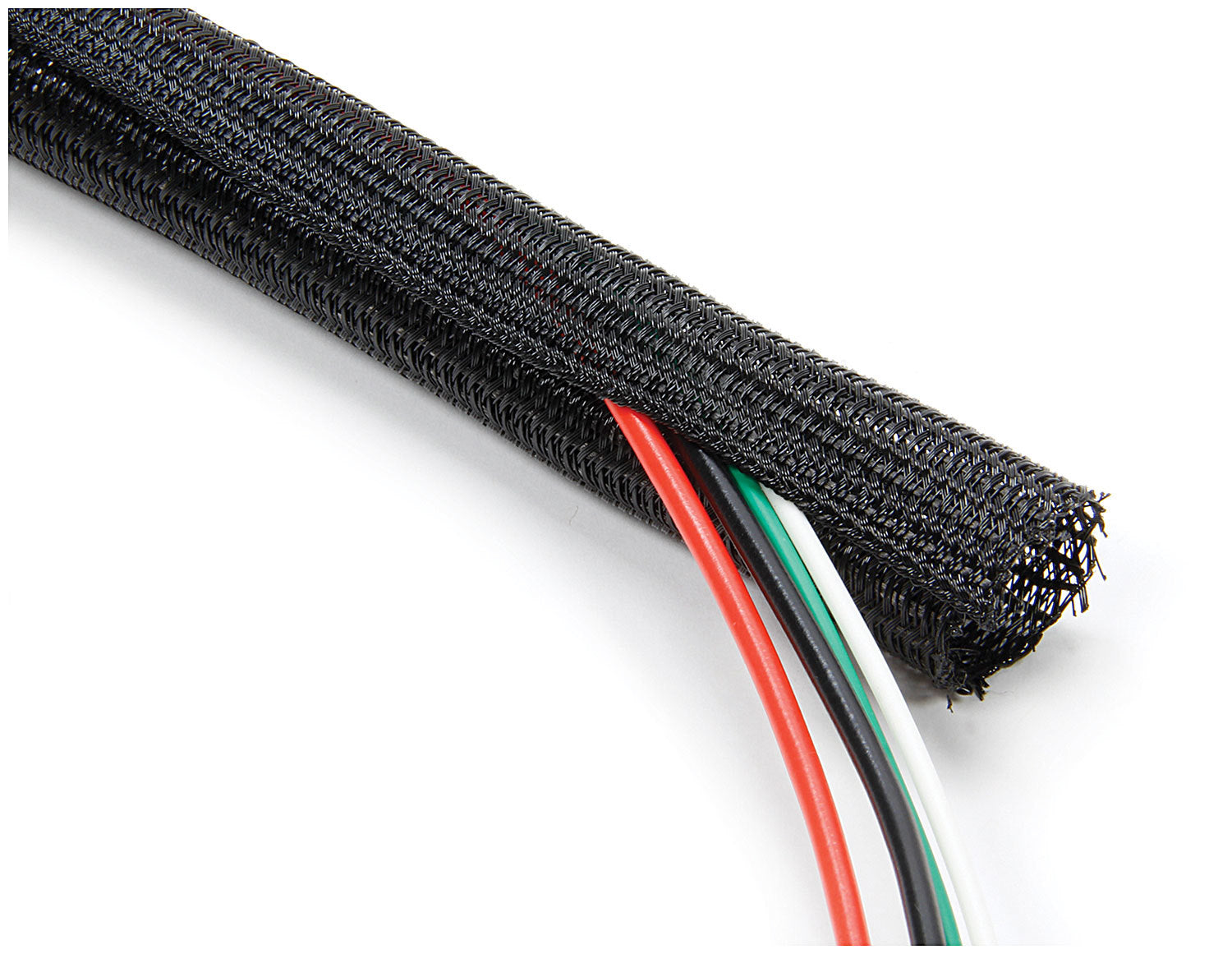 Allstar Performance ALL76614 Braided Wire Sleeve 1/2 Inch Diameter, 10 Feet Length, Split, Black Plastic Material
