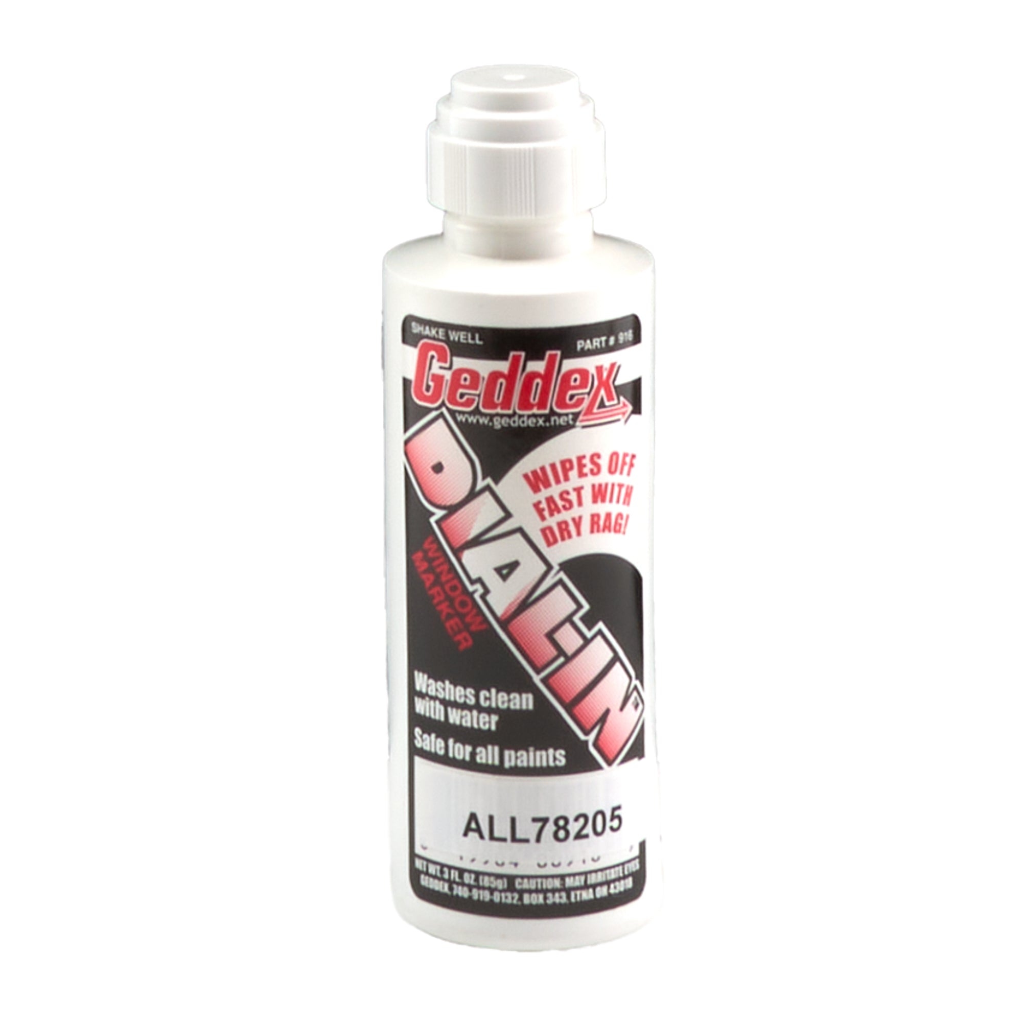 Allstar Performance ALL78205 Dial-In Window Marker, 3 oz Bottle, White Ink
