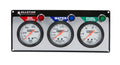 Allstar Performance ALL80092 Gauge Panel Assembly with Fuel Pressure, Oil Pressure, and Water Temperature Gauges, 2-5/8 Inch Diameter, Silver Face, Warning Light Kit