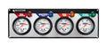Allstar Performance ALL80093 Gauge Panel Assembly with Fuel, Oil, Water, and Oil Temperature Gauges, 2-5/8 Inch Silver Face with Warning Light