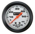 Allstar Performance Water Pressure Gauge 0-60 PSI Mechanical Analog 2-5/8 Inch Silver Face