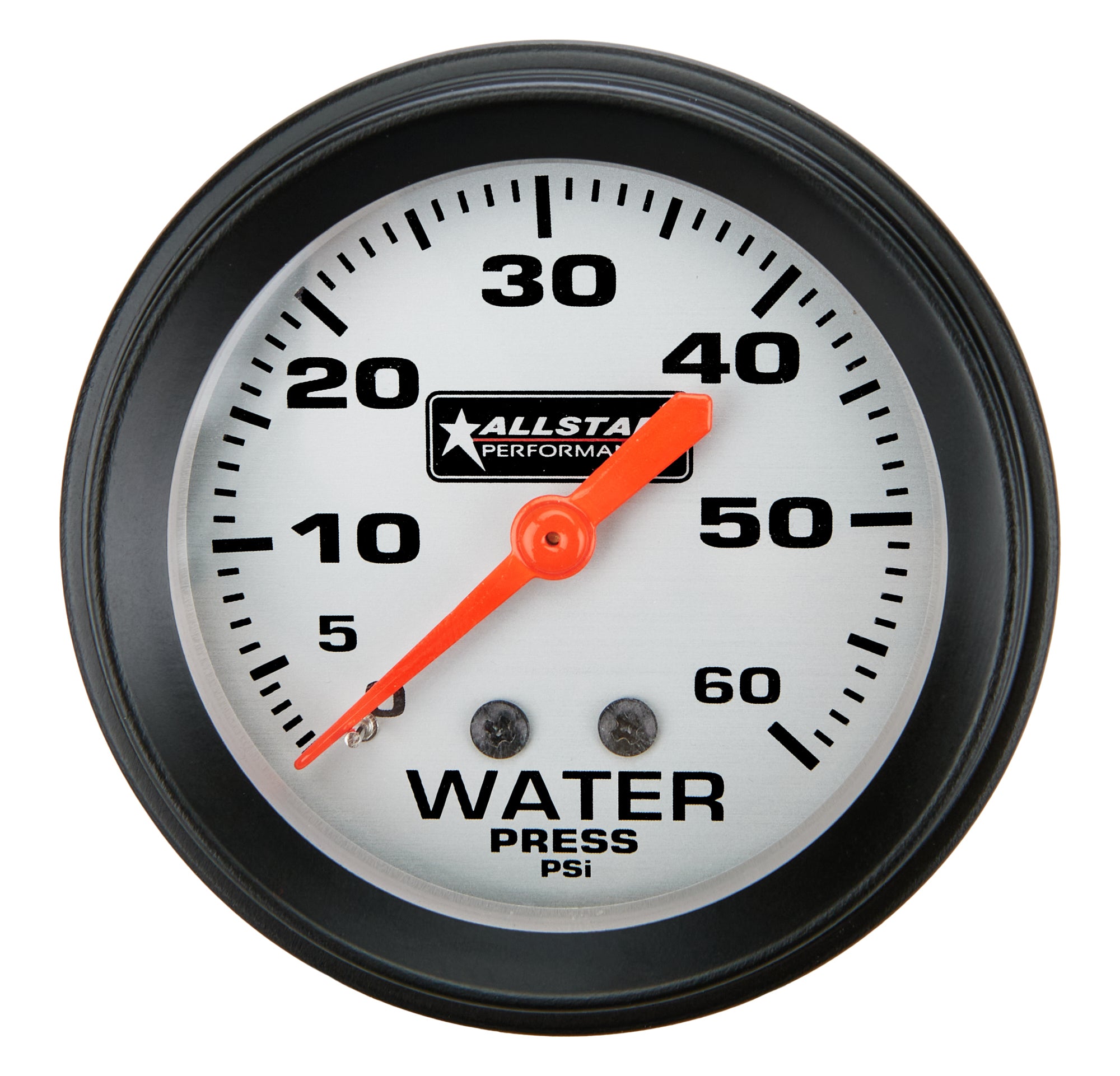 Allstar Performance Water Pressure Gauge 0-60 PSI Mechanical Analog 2-5/8 Inch Silver Face