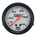 Allstar Performance Oil Pressure Gauge 0-100 PSI Mechanical Analog 2-5/8 Inch Silver Face