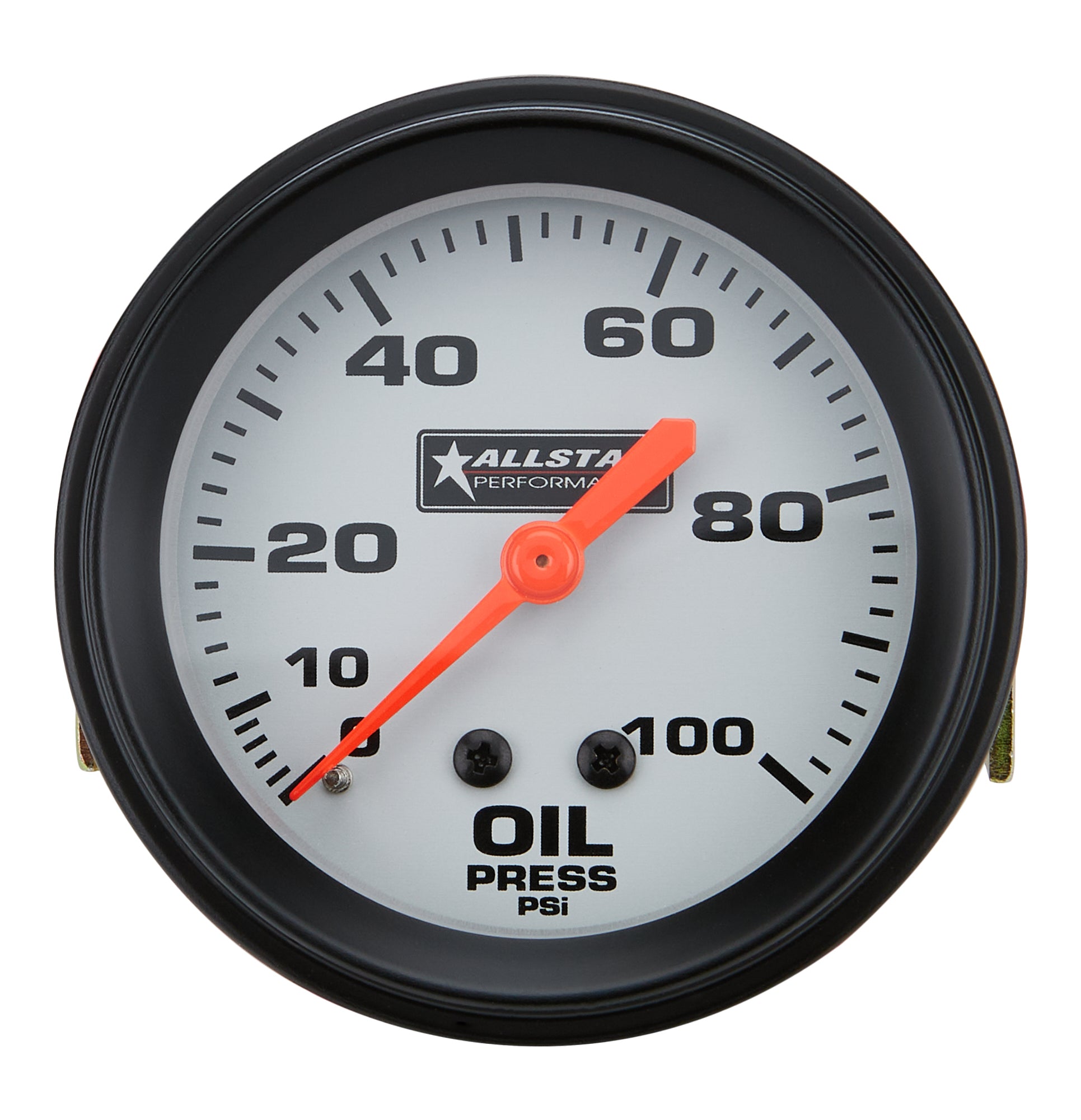 Allstar Performance Oil Pressure Gauge 0-100 PSI Mechanical Analog 2-5/8 Inch Silver Face