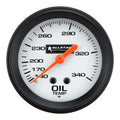 Allstar Performance ALL80097 Oil Temperature Gauge 140-340°F Mechanical Analog 2-5/8 Inch Silver Face