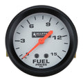 Allstar Performance ALL80098 Fuel Pressure Gauge 0-15 PSI Mechanical Analog 2-5/8 Inch Diameter Silver Face