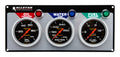Allstar Performance ALL80123 Pro-Comp 3 Gauge Panel Assembly with Fuel Pressure, Oil Pressure, Water Temperature - 2-5/8 Inch Black Face with Warning Light