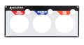 Allstar Performance ALL80126 Aluminum 3-Gauge Panel Face Plate for Oil Pressure, Oil Temperature, Water Temperature
