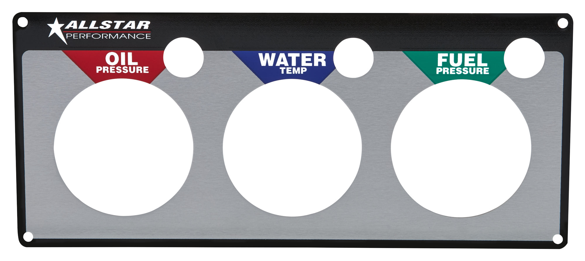 Allstar Performance ALL80127 Aluminum Gauge Panel Face Plate for Fuel, Oil, Water Temperature Gauges