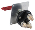 Allstar Performance ALL80153 Battery Disconnect Switch with Panel Mount, 160 Amps, 12V, Red with Aluminum Panel and Removable Key