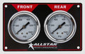 Allstar Performance ALL80172 Brake Bias Gauge Panel Horizontal with Dual 0-1000 psi Mechanical Analog Gauges