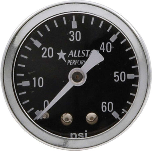 Allstar Performance 80214 1.5-Inch Mechanical Pressure Gauge 0-60 PSI