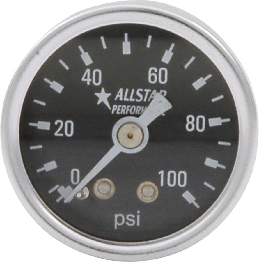 Allstar Performance ALL80216 1.5-Inch Mechanical Pressure Gauge 0-100 PSI