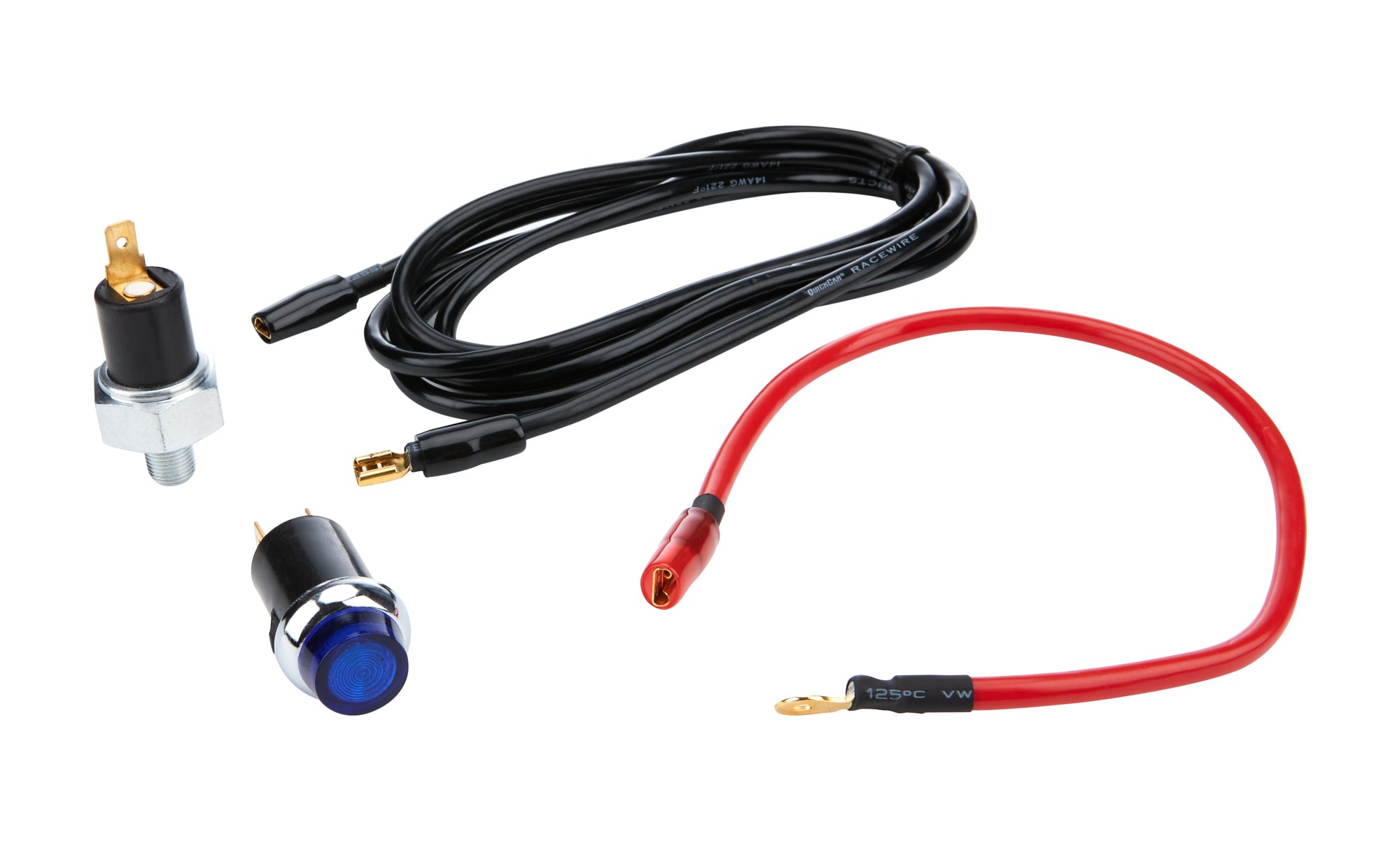 Allstar Performance ALL80250 Water Pressure Warning Kit, 4 psi, 1/8 Inch NPT Male Thread, Blue Light Indicator