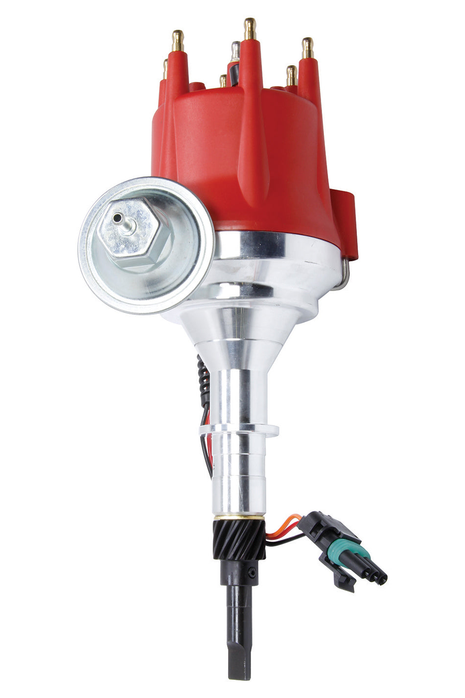 Allstar Performance ALL81255 Distributor for Jeep Inline-6 Engines, HEI Style, Red Finish with Magnetic Pickup and Vacuum Advance
