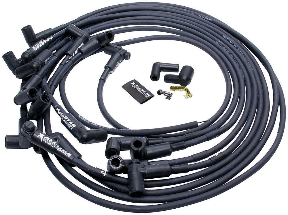 Allstar Performance ALL81366 Spark Plug Wire Set with 8 mm Spiral Core and 90 Degree Boots for Small Block Chevy