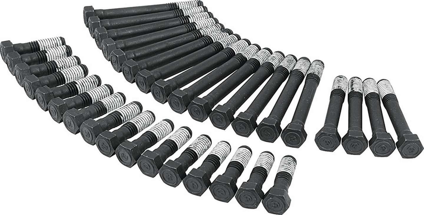 Allstar Performance ALL87000 Cylinder Head Bolt Kit for Small Block Chevy, 34 Pieces, Steel with Black Oxide Finish