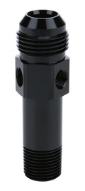 Allstar Performance ALL90045 Oil Inlet Fitting 1/2 Inch NPT to 12 AN, Straight Aluminum Black Anodized