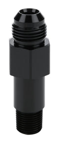 Allstar Performance ALL90048 Oil Inlet Fitting 3/8 Inch NPT to 10AN Male, 3 Inch Length, Aluminum Black Anodized