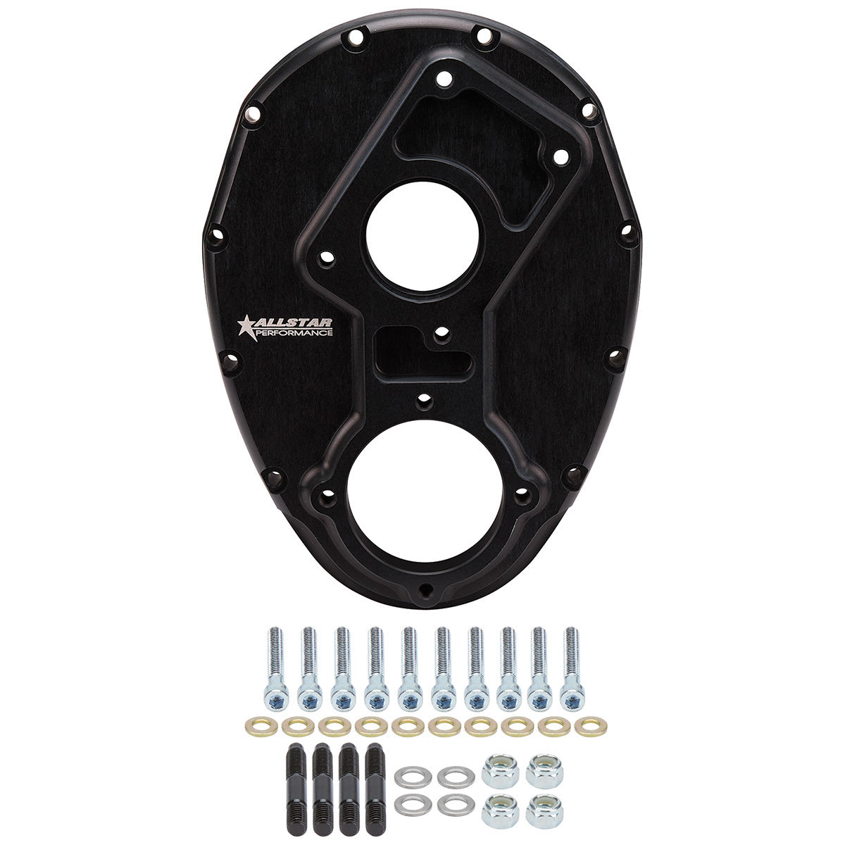 Allstar Performance ALL90080 Sprint Timing Cover for Small Block Chevy, Aluminum, Black Anodized