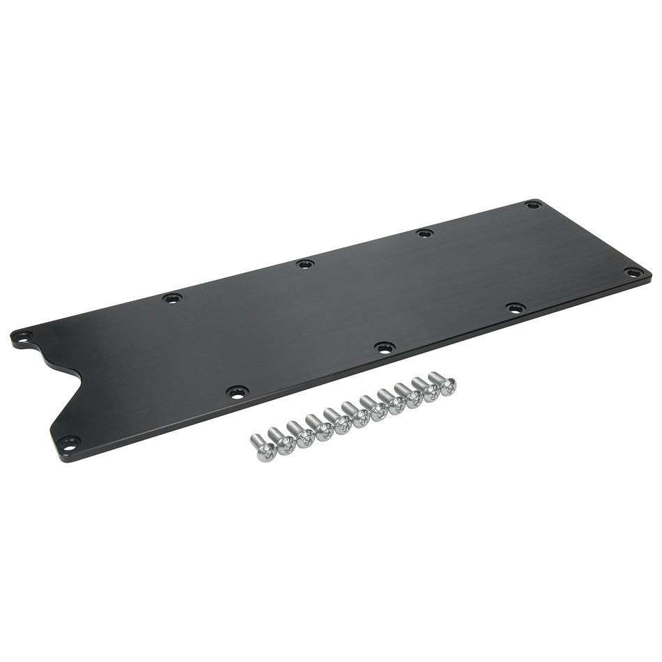 Allstar Performance ALL90106 LS1 Billet Valley Cover with Fasteners, 0.25 Inch Thick, Aluminum, Black Anodized Finish
