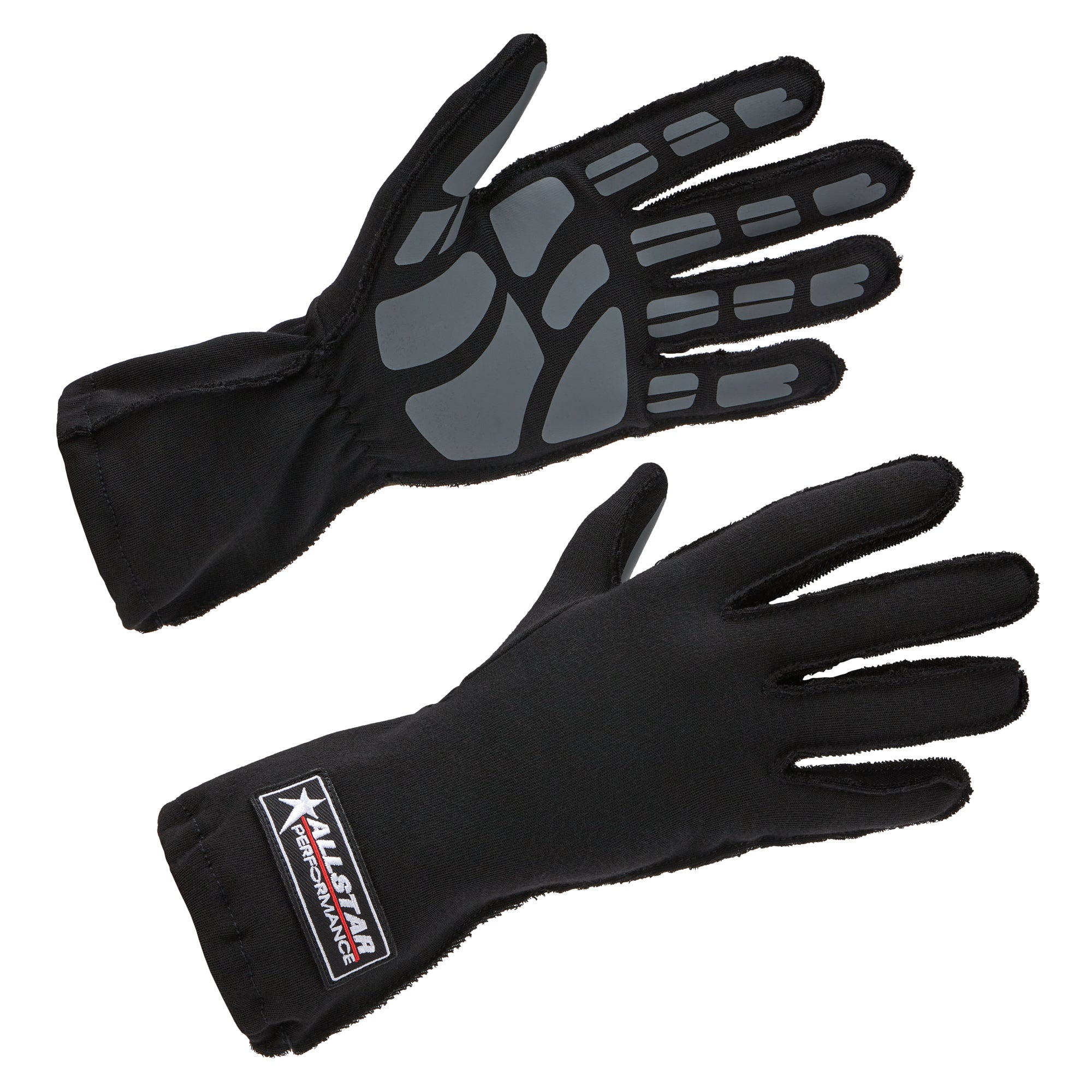 Allstar Performance ALL913012 Driving Gloves Non-SFI Outseam Single Layer Aramid Medium Black and Gray