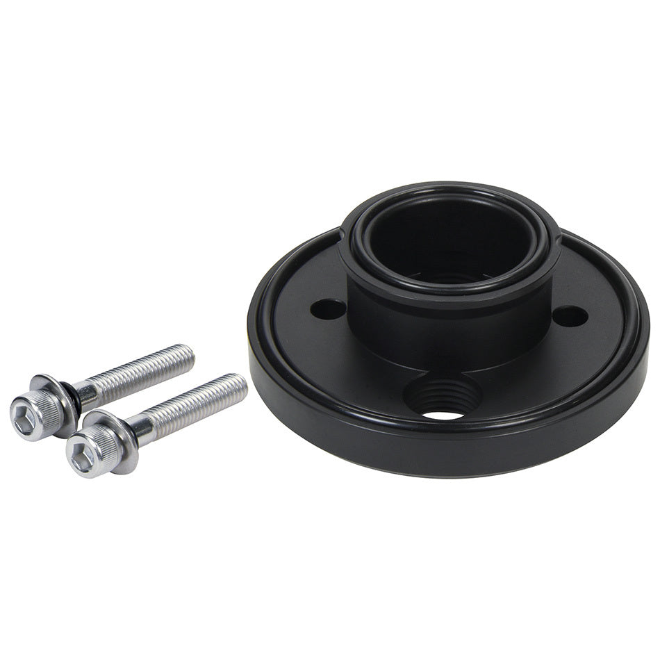 Allstar Performance SBC Remote Oil Filter Mount for Chevy V8 Engines, Aluminum Black Anodized, 1/2 Inch Female Inlet and Outlet