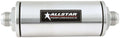 Allstar Performance ALL92041 Inline Oil Filter with 12AN Male Inlet and Outlet, Aluminum, Clear Anodized Finish