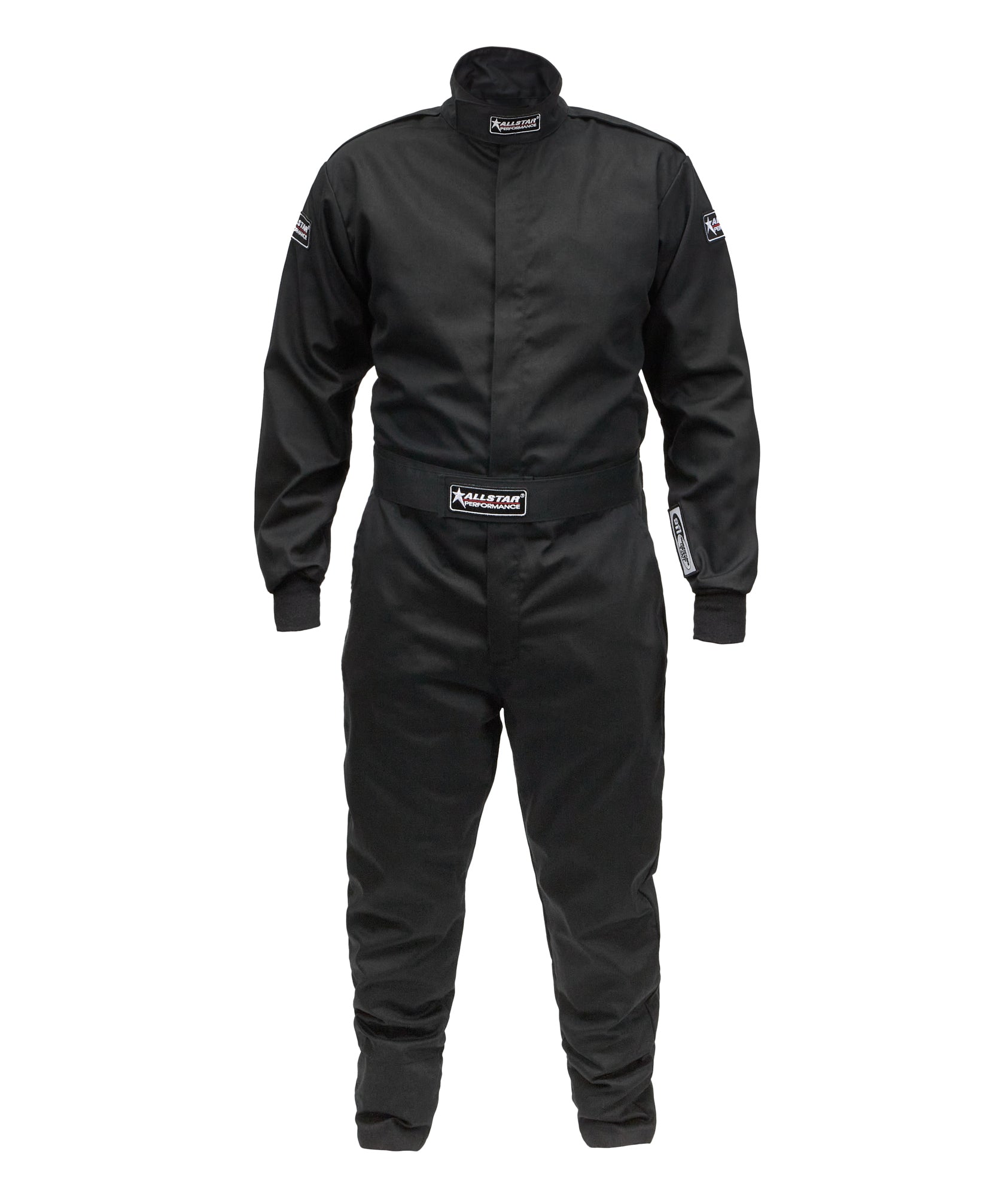 Allstar Performance ALL931016 Driving Suit SFI 3.2A/1, Single Layer, Fire Retardant Cotton, Black, 2X-Large