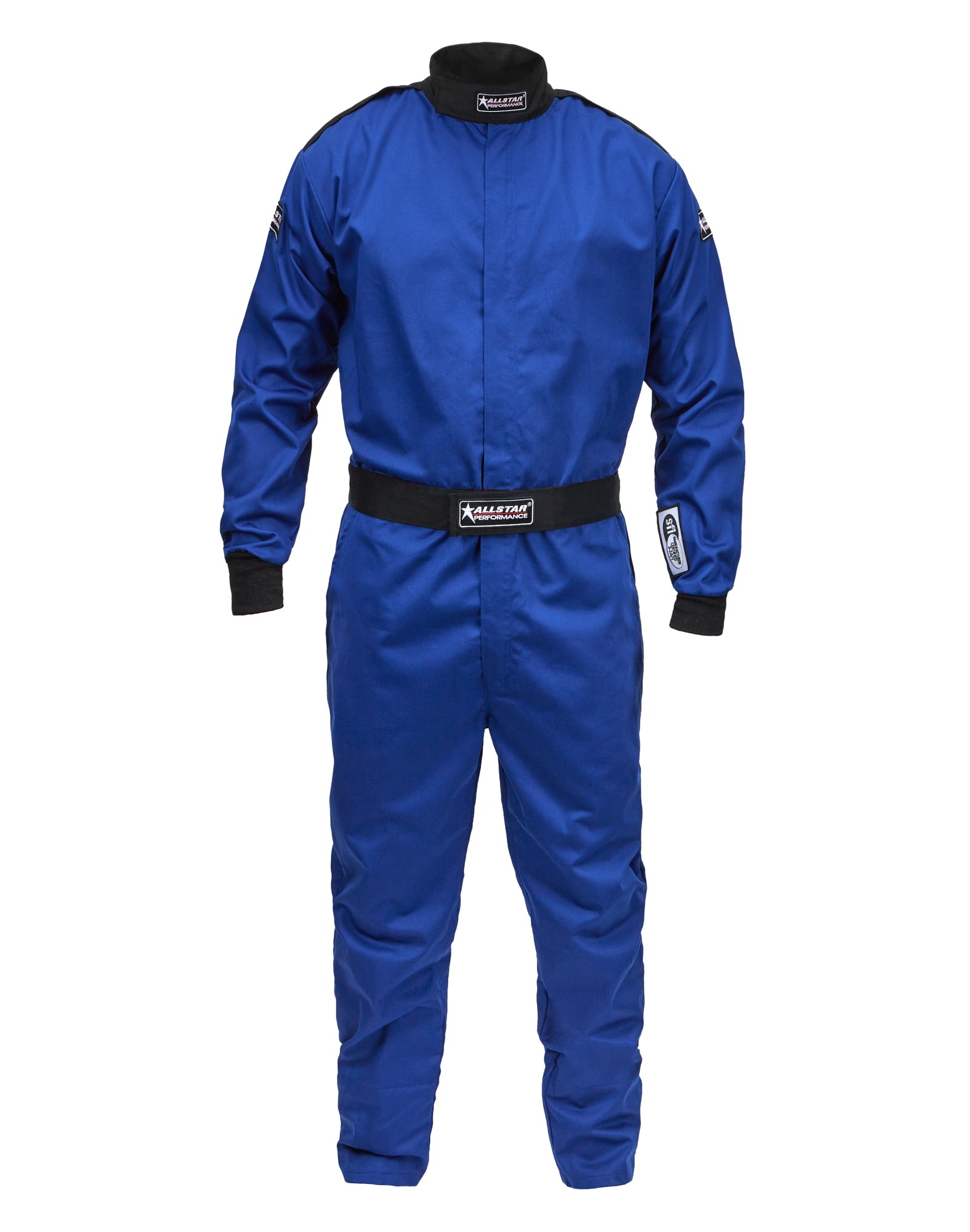Allstar Performance ALL931024 Driving Suit SFI 3.2A/1 Single Layer Fire Retardant Cotton Large Blue