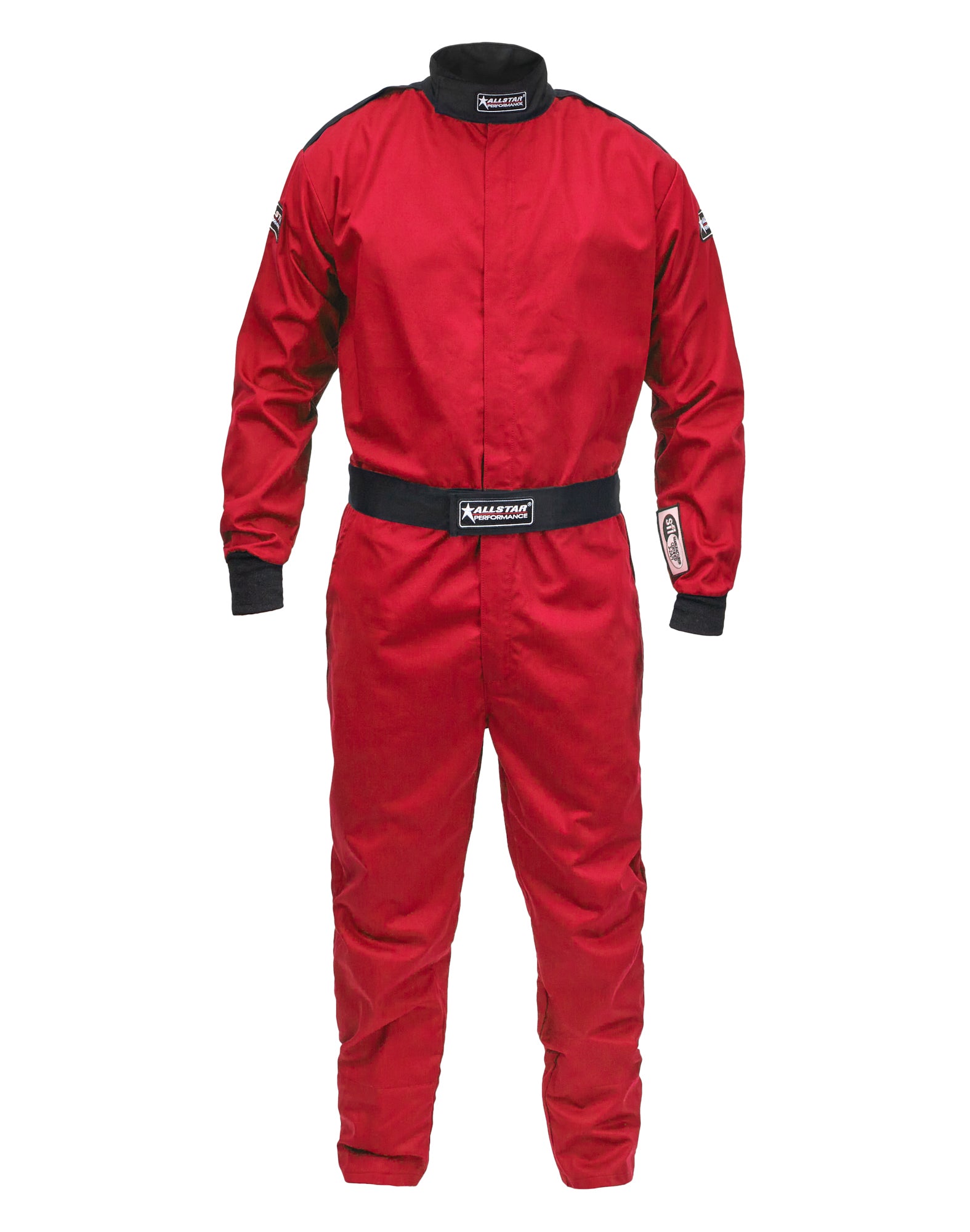Allstar Performance ALL931072 Driving Suit SFI 3.2A/1 Single Layer Fire Retardant Cotton Red Medium