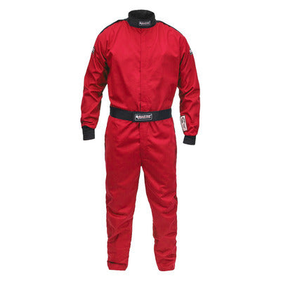 Allstar Performance ALL931073 Driving Suit SFI 3.2A/1, Single Layer, Fire Retardant Cotton, Red, Medium Tall