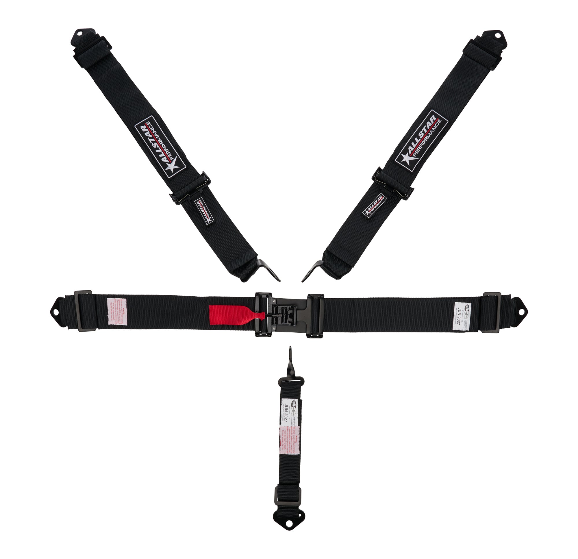 Allstar Performance ALL951131 5-Point Harness with Latch and Link System, 3-Inch Belts, Black